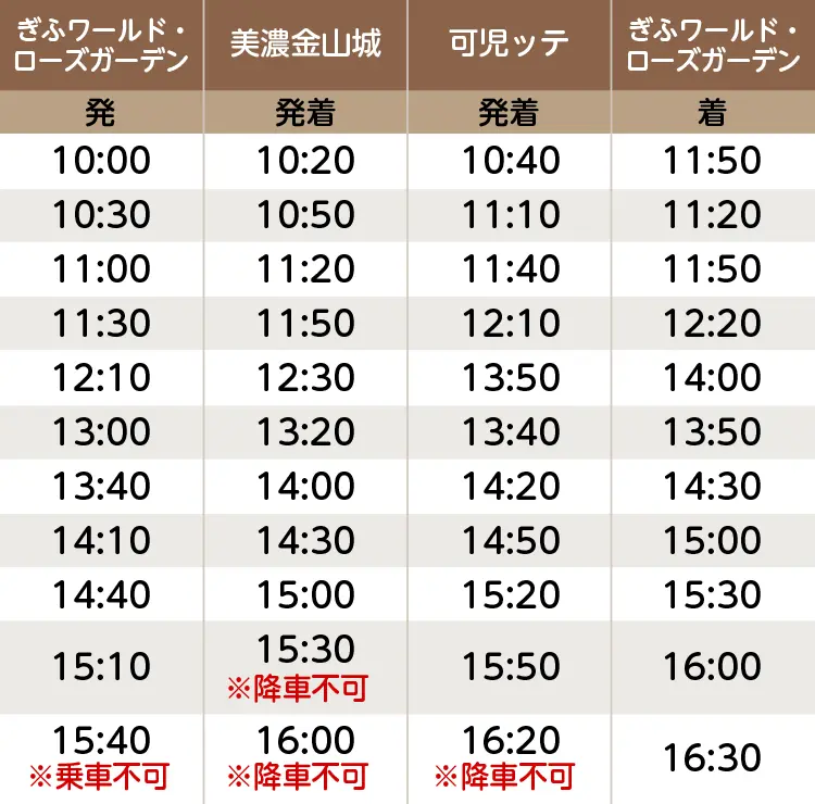 バス時刻表