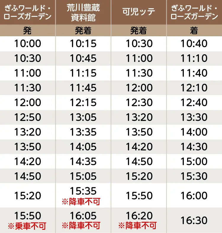 バス時刻表